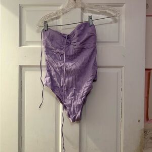 H&M Lavender Textured Swimsuit